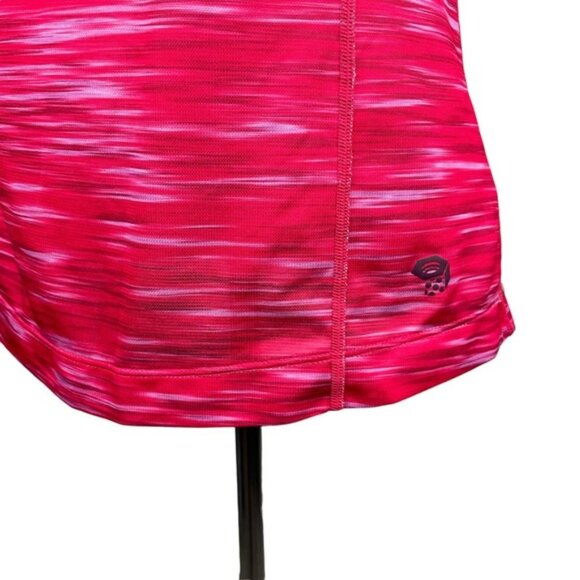 MOUNTAIN HARDWEAR Short Sleeve Active Top Sz Medium Space Dye Pink - Picture 3 of 5